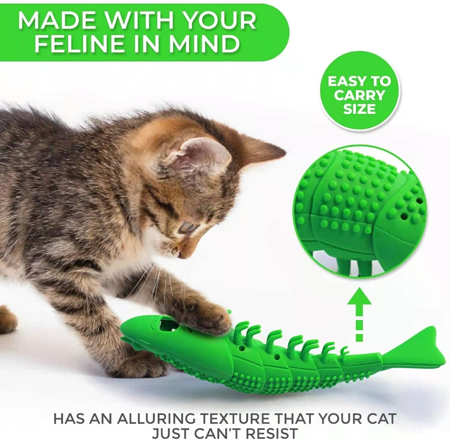 360 Degree Teeth Cleaning Interactive Rubber Toy for Cats