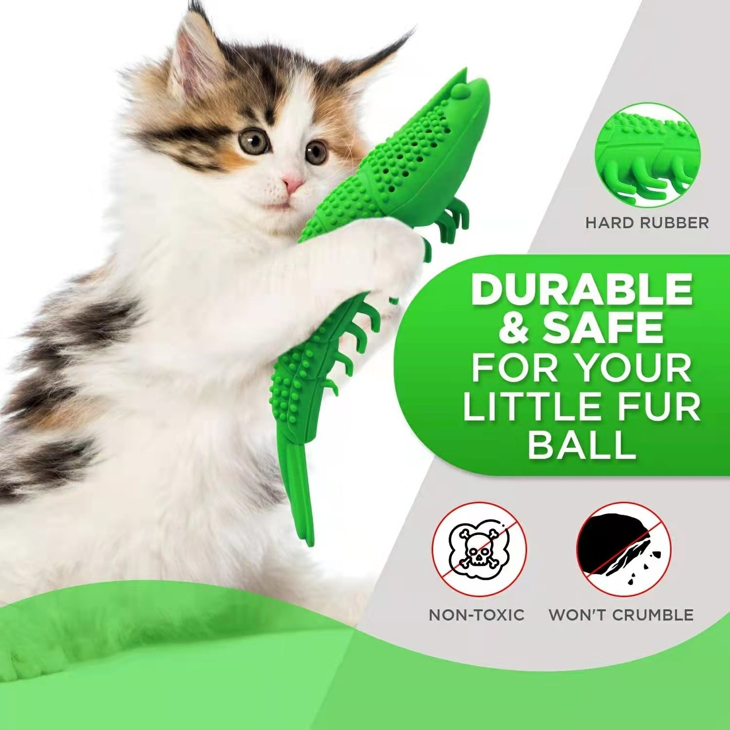 360 Degree Teeth Cleaning Interactive Rubber Toy for Cats